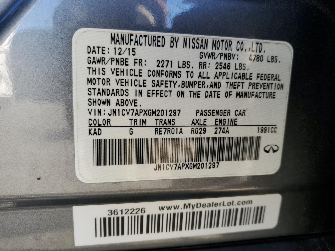 2016 Infiniti Q50 - Image 12