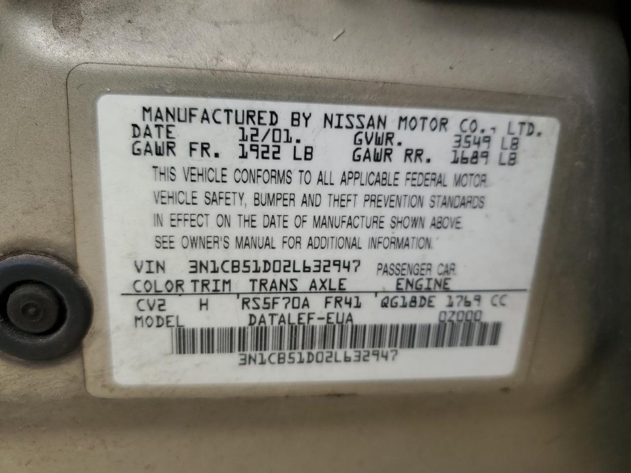 2002 Nissan Sentra - Image 12