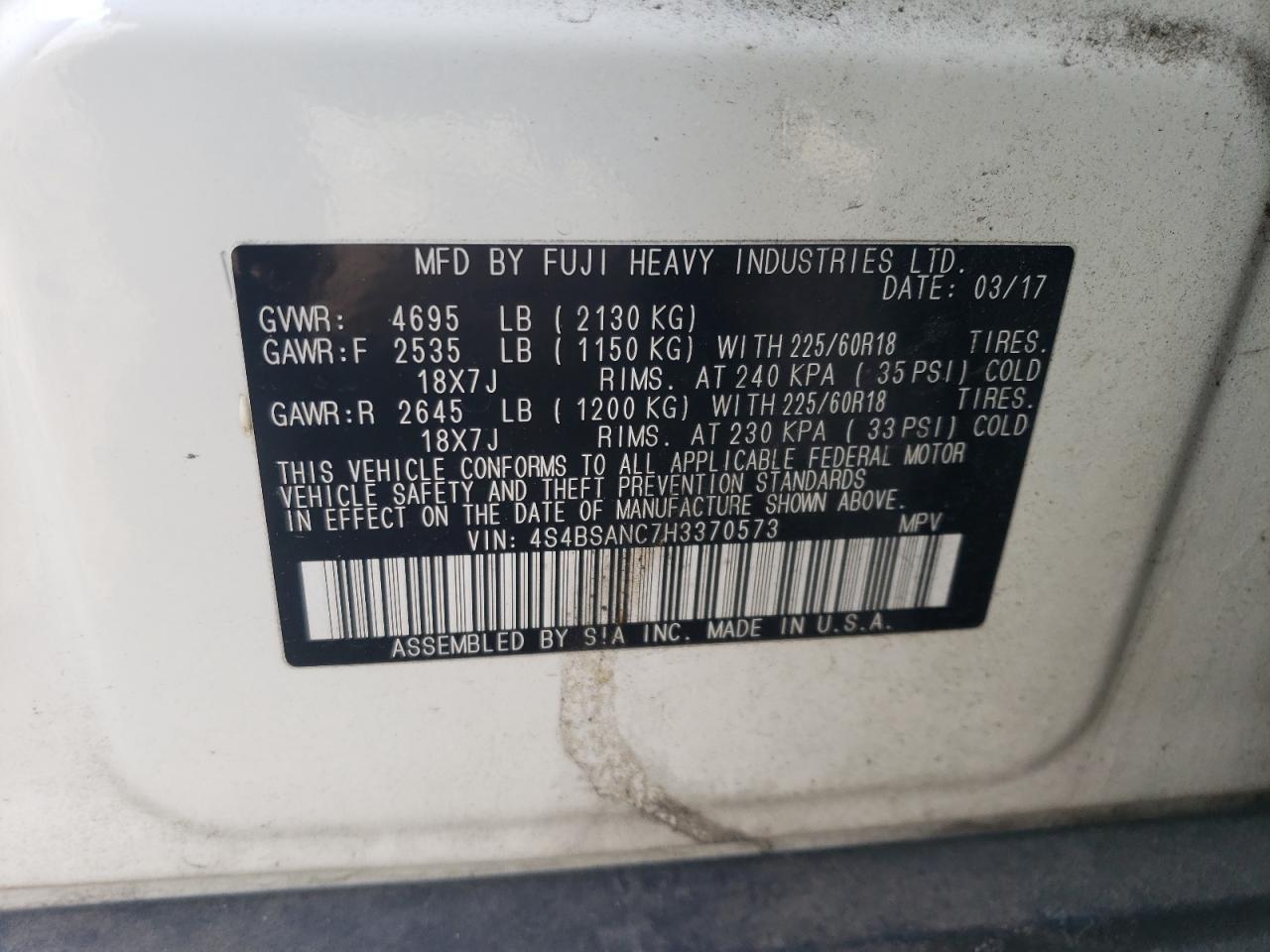 2017 Subaru Outback - Image 13