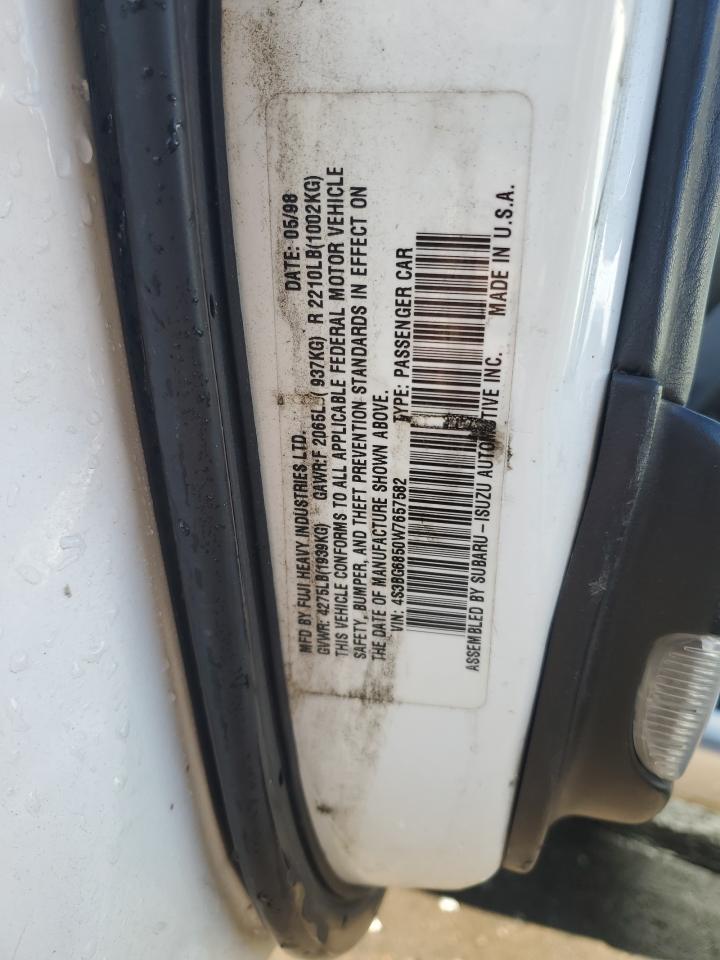 1998 Subaru Legacy 30Th Anniversary Outback VIN: 4S3BG6850W7657582 Lot: 88232575