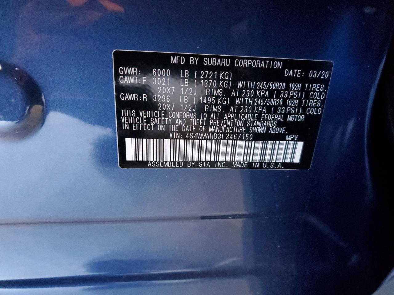 2020 Subaru Ascent - Image 14