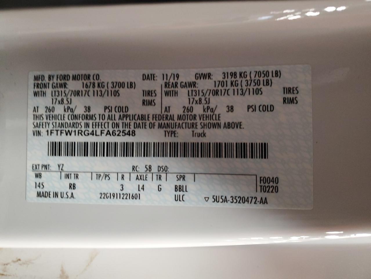 1FTFW1RG4LFA62548 2020 FORD F-150 - Image 14