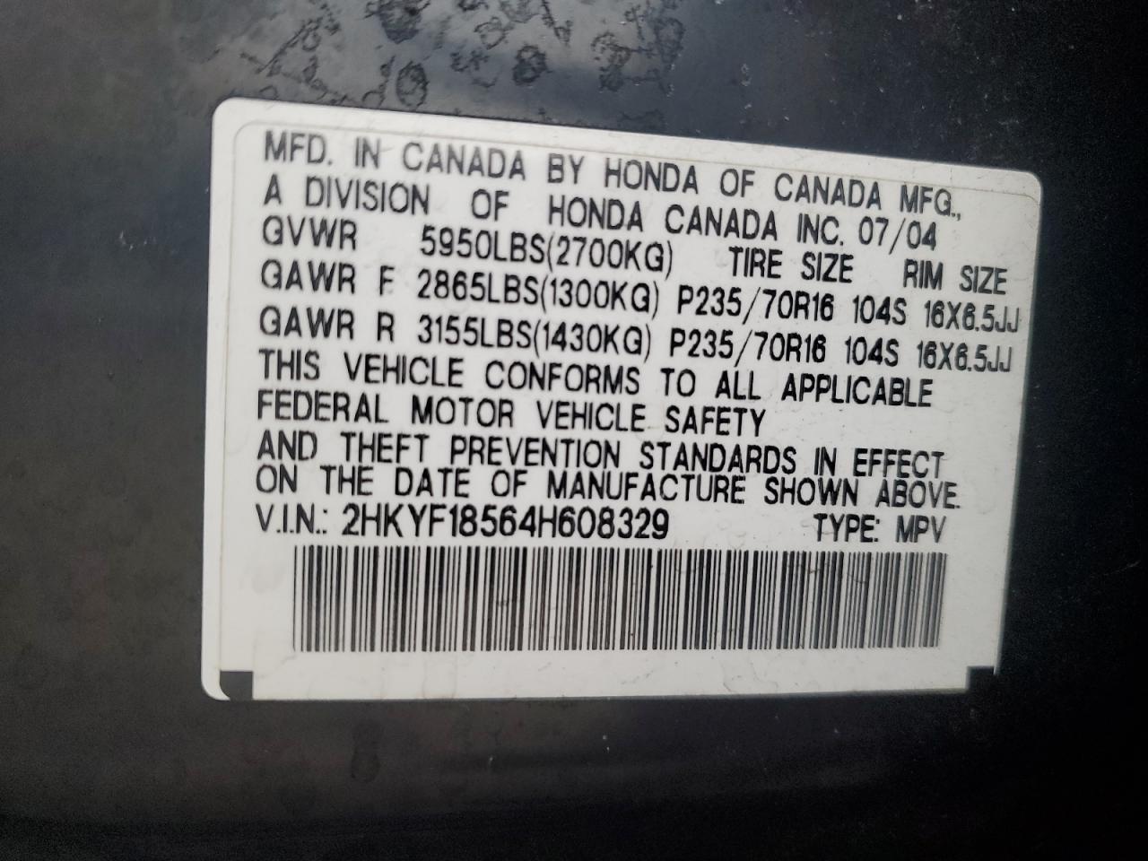 2004 Honda Pilot - Image 13
