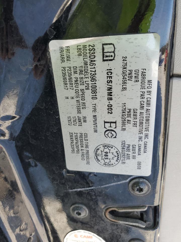 2009 Suzuki Xl7 Jlx VIN: 2S3DA617396100810 Lot: 41845895