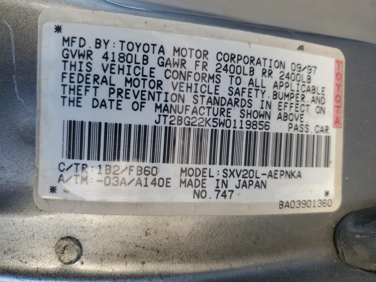 1998 Toyota Camry - Image 12