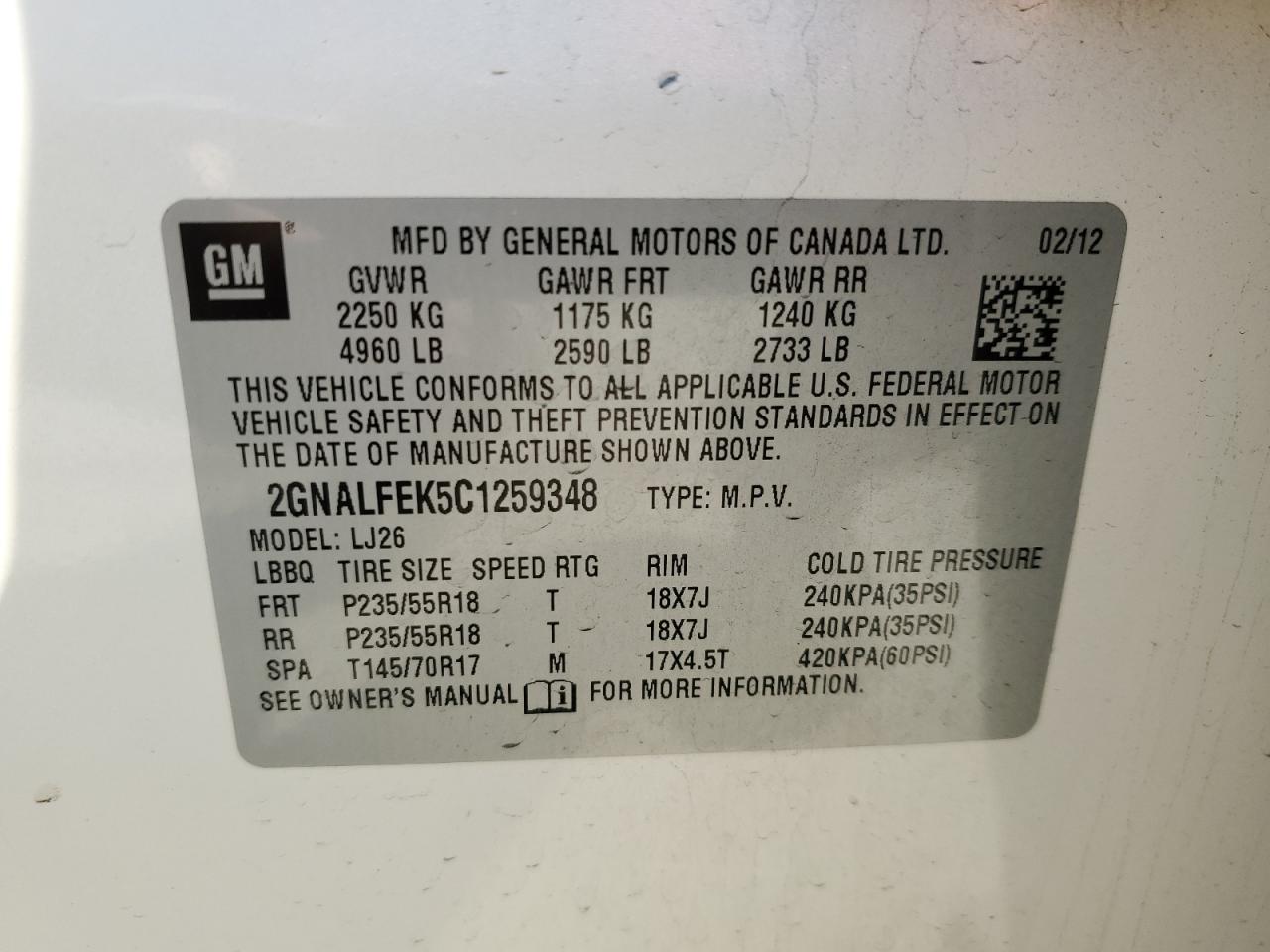 2012 Chevrolet Equinox - Image 15