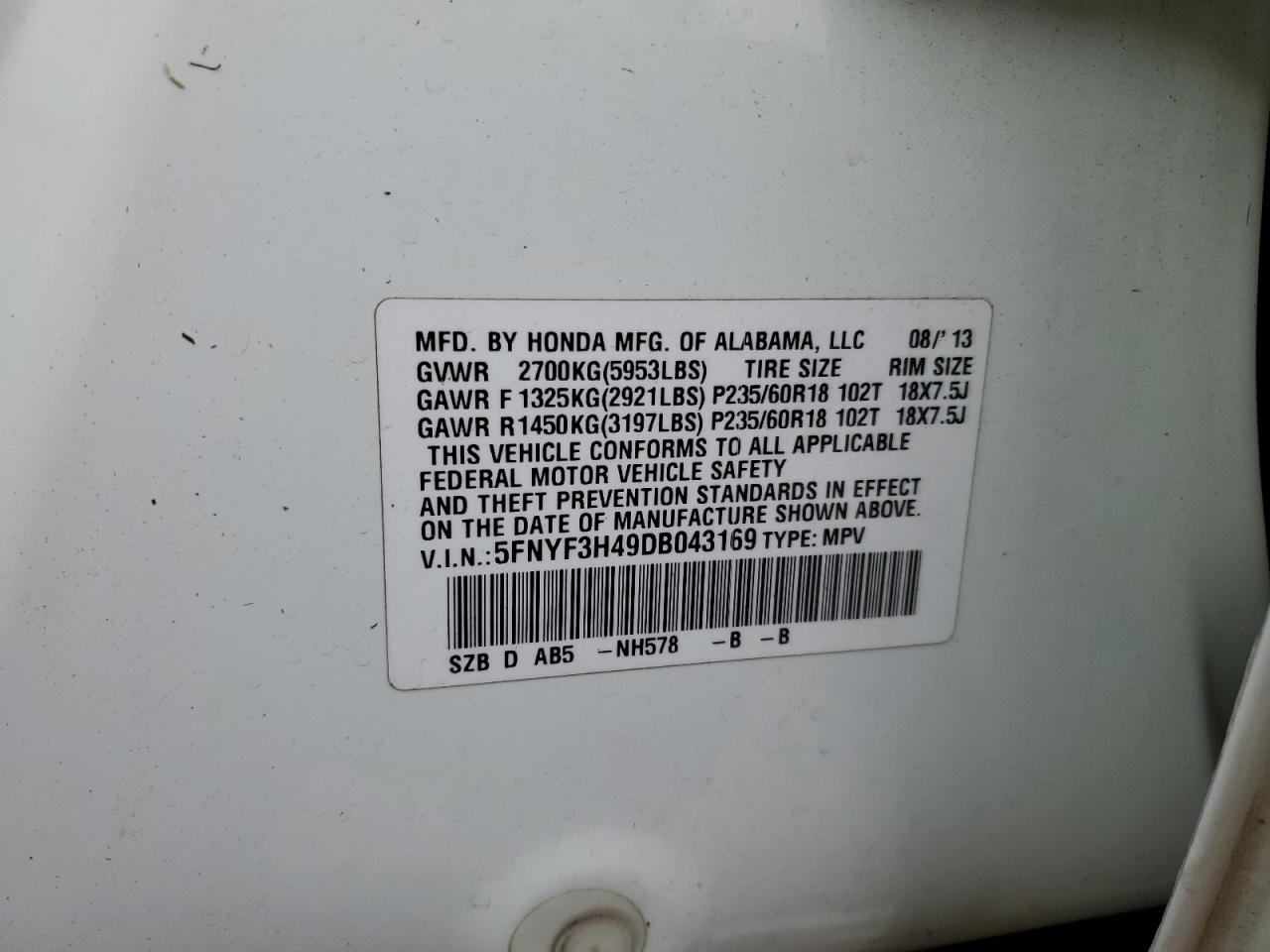 2013 Honda Pilot - Image 16