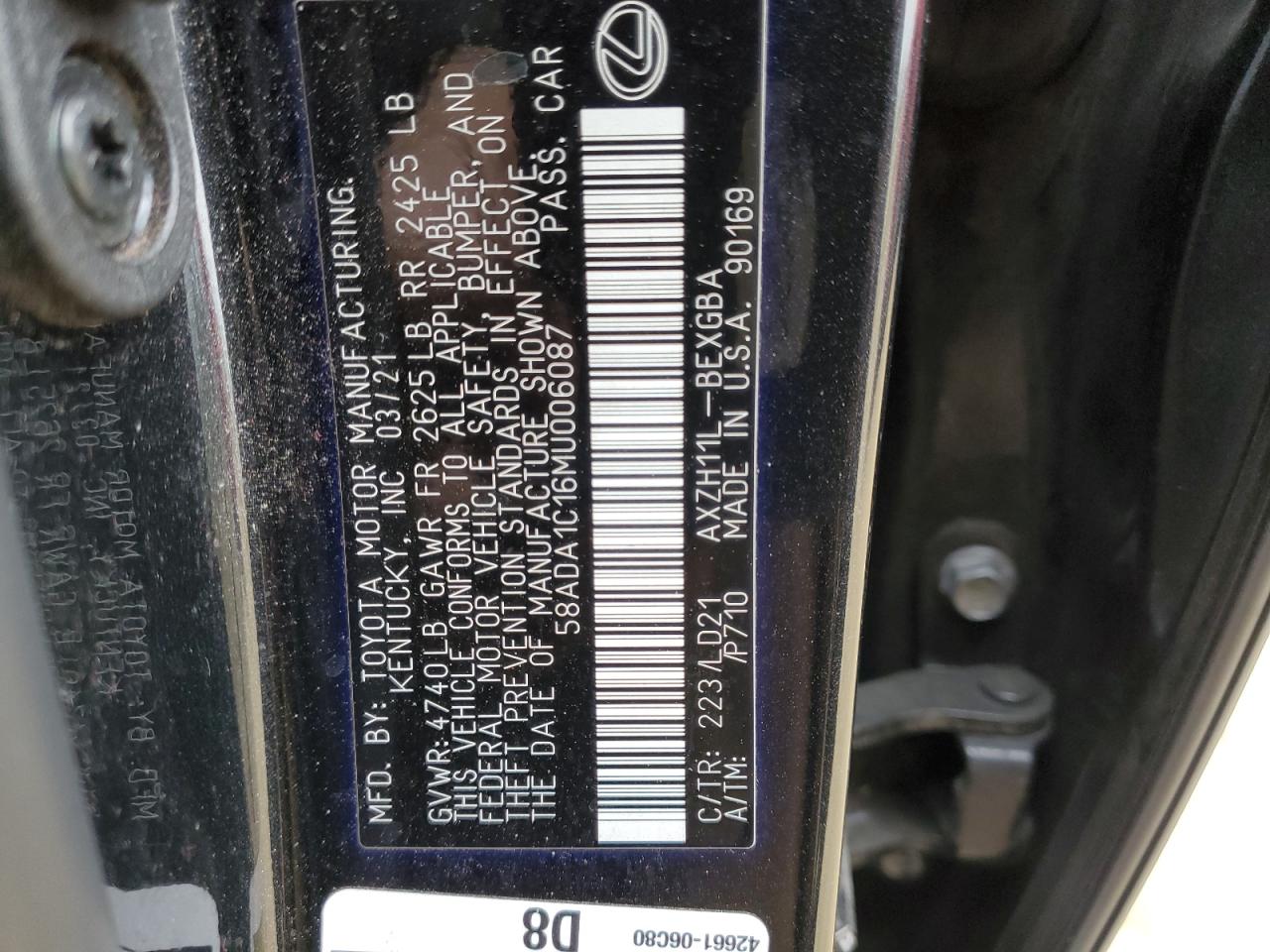 2021 Lexus ES - Image 12