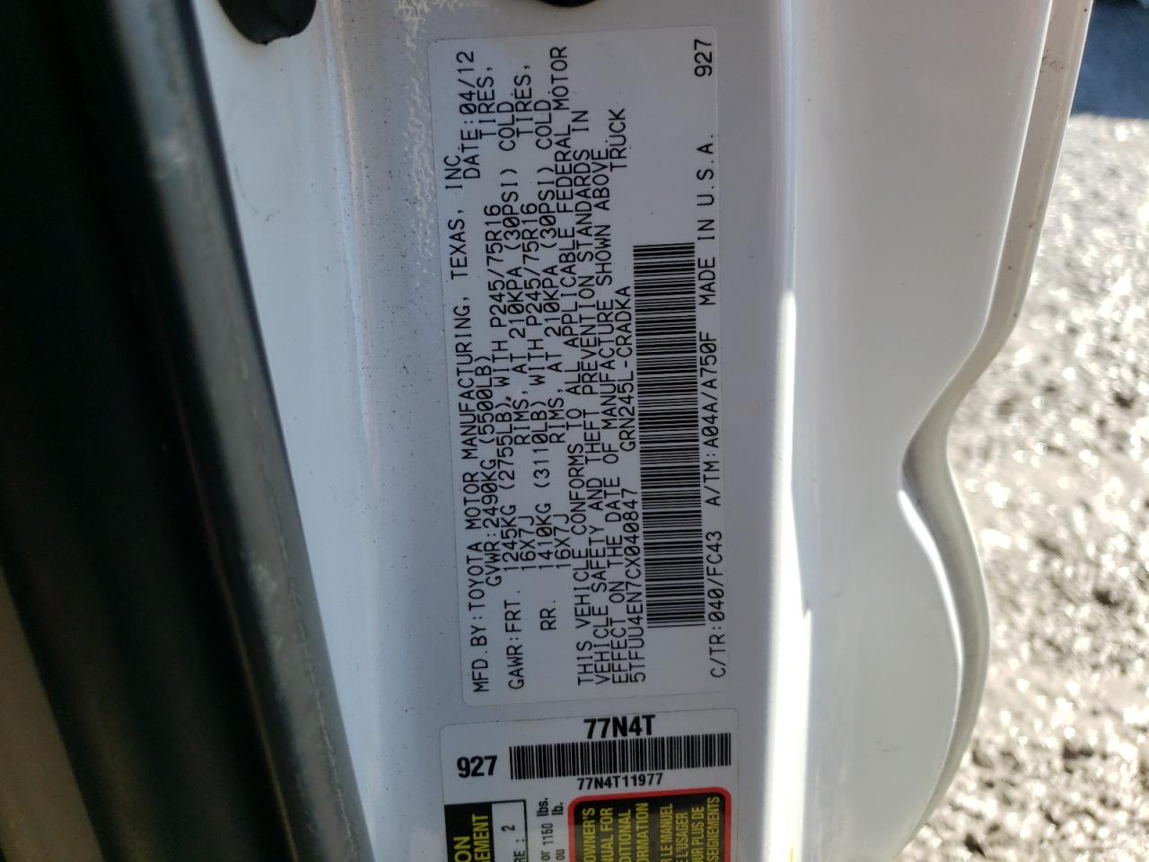 2012 Toyota Tacoma - Image 13