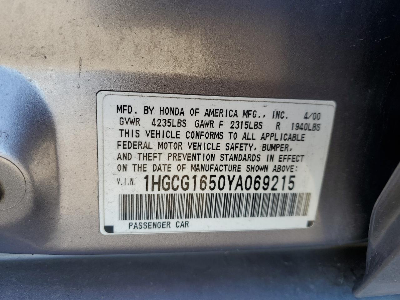 2000 Honda Accord - Image 12