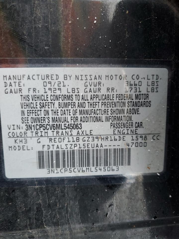 2021 Nissan Kicks Sv VIN: 3N1CP5CV6ML545063 Lot: 86658144