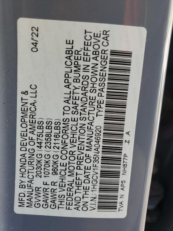 2022 Honda Accord - Image 12