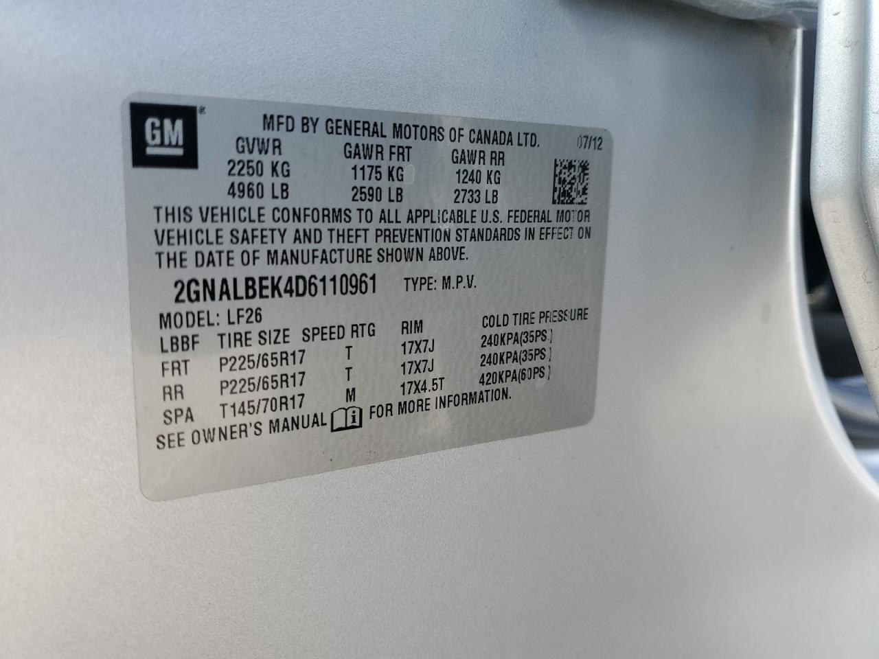 2013 Chevrolet Equinox - Image 15