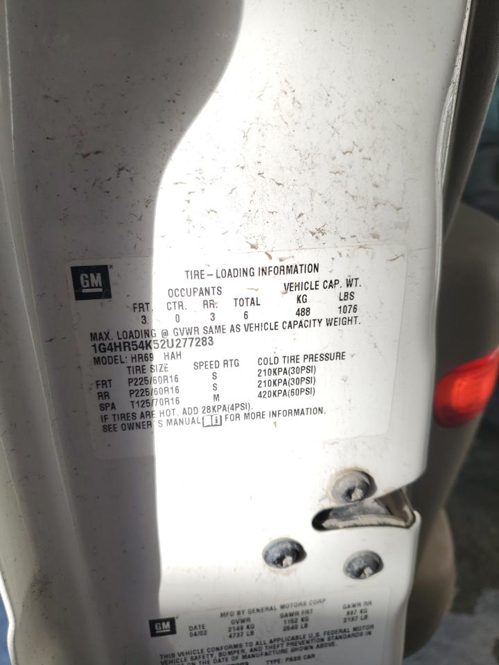 2002 Buick Lesabre Limited VIN: 1G4HR54K52U277283 Lot: 41506515