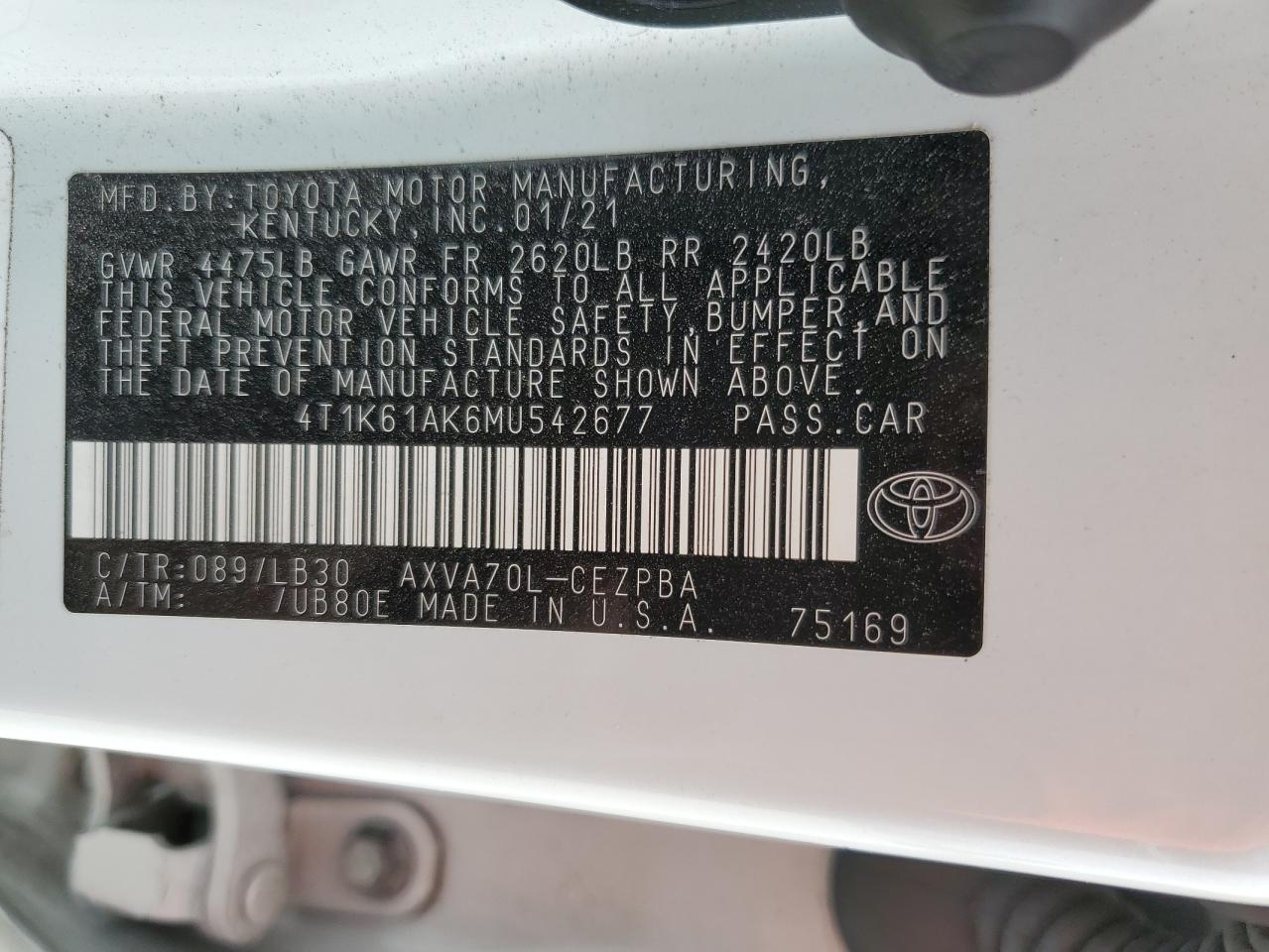 2021 Toyota Camry - Image 14