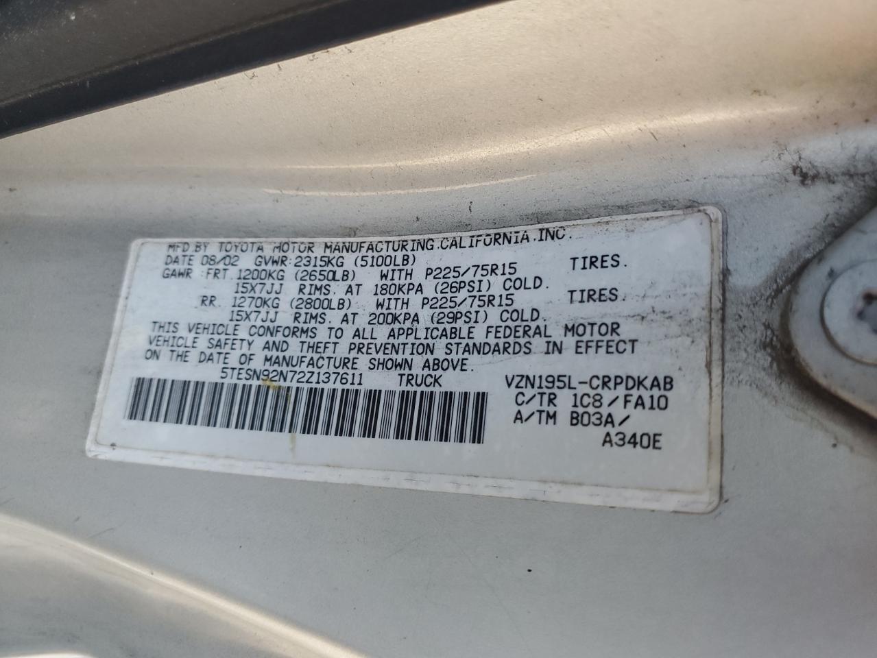 2002 Toyota Tacoma - Image 14