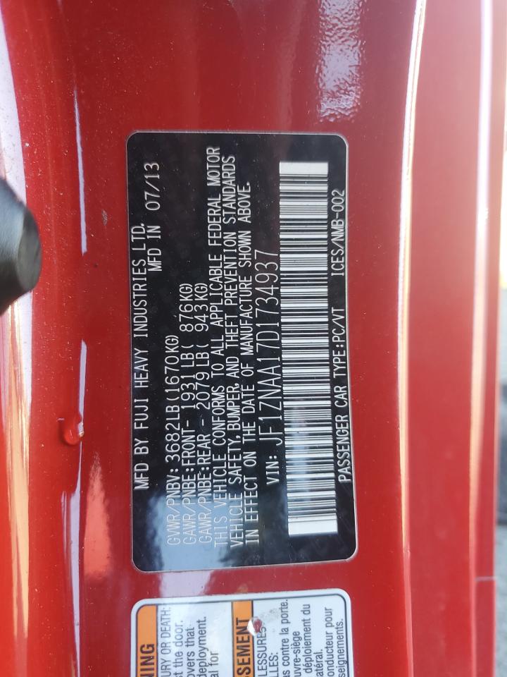 2013 Toyota Scion Fr-S VIN: JF1ZNAA17D1734937 Lot: 42774775