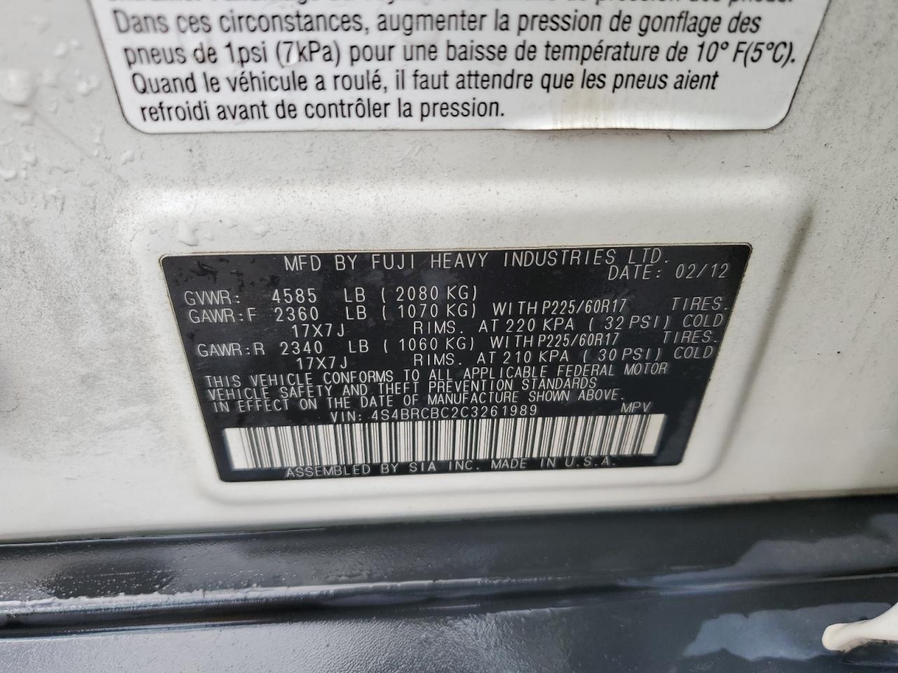 2012 Subaru Outback - Image 13