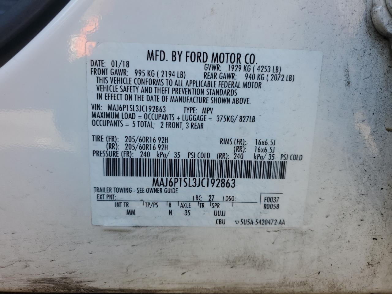 2018 Ford EcoSport - Image 13