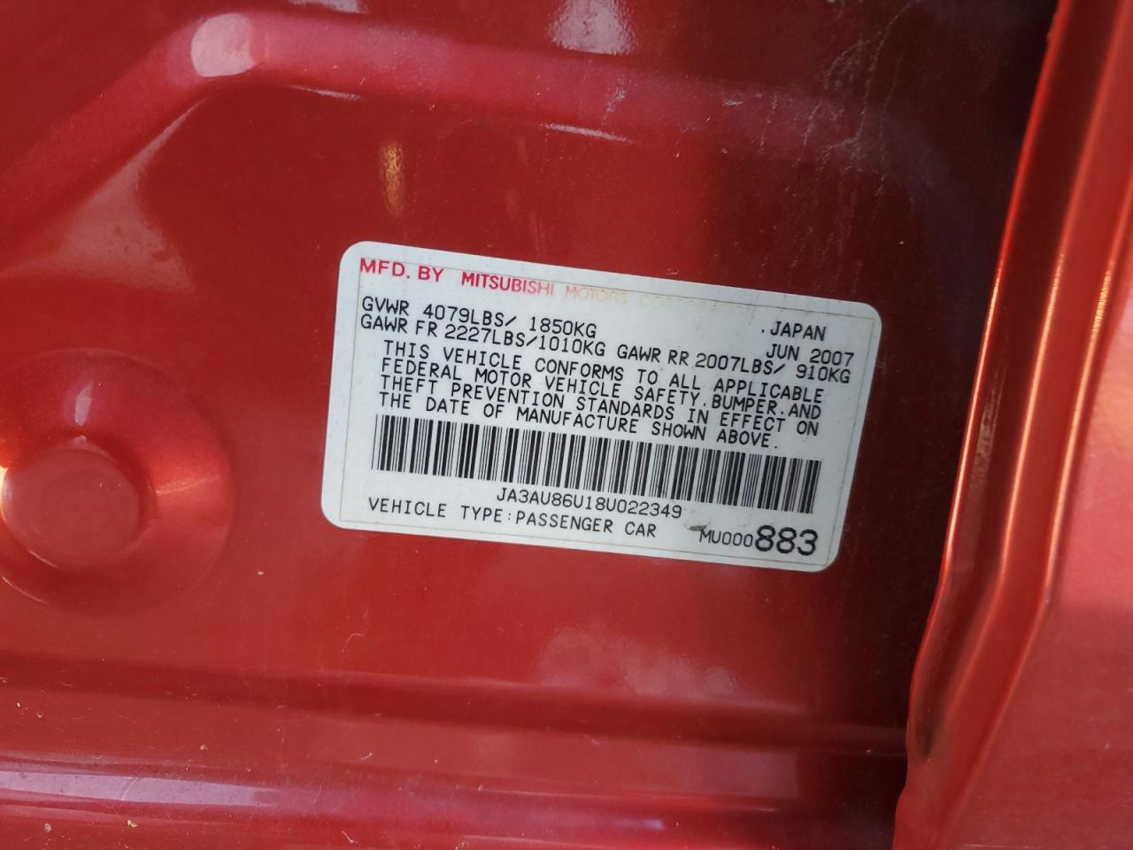 2008 Mitsubishi Lancer - Image 12