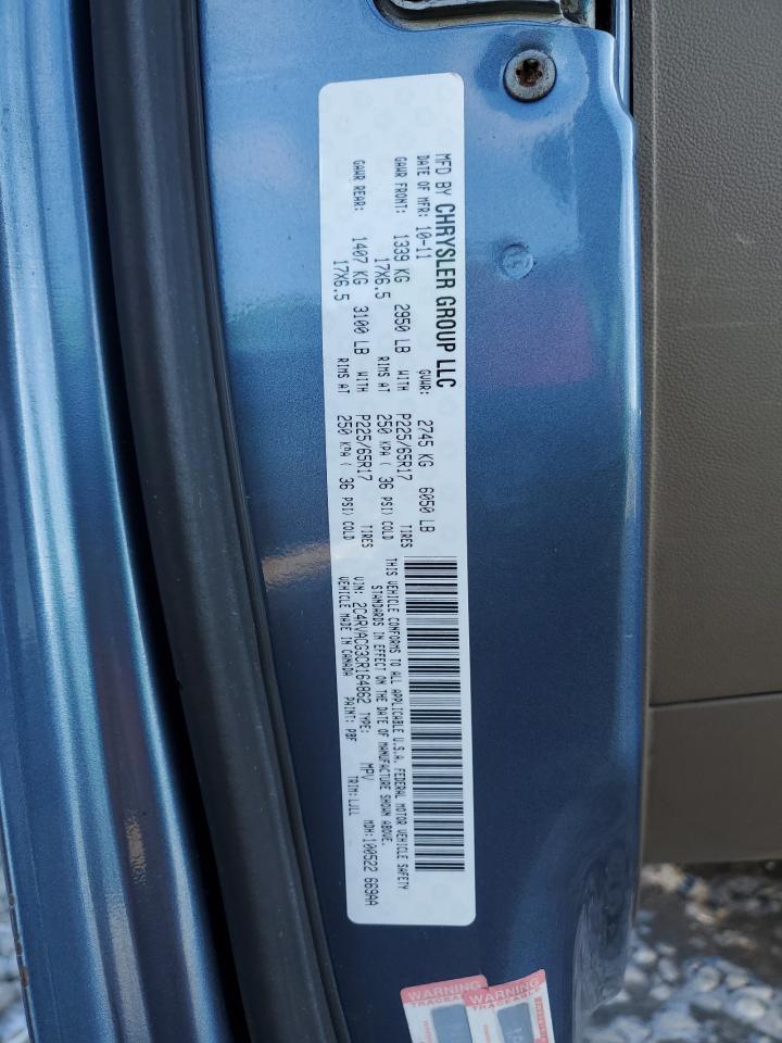 2012 Volkswagen Routan Sel VIN: 2C4RVACG3CR164862 Lot: 89177435