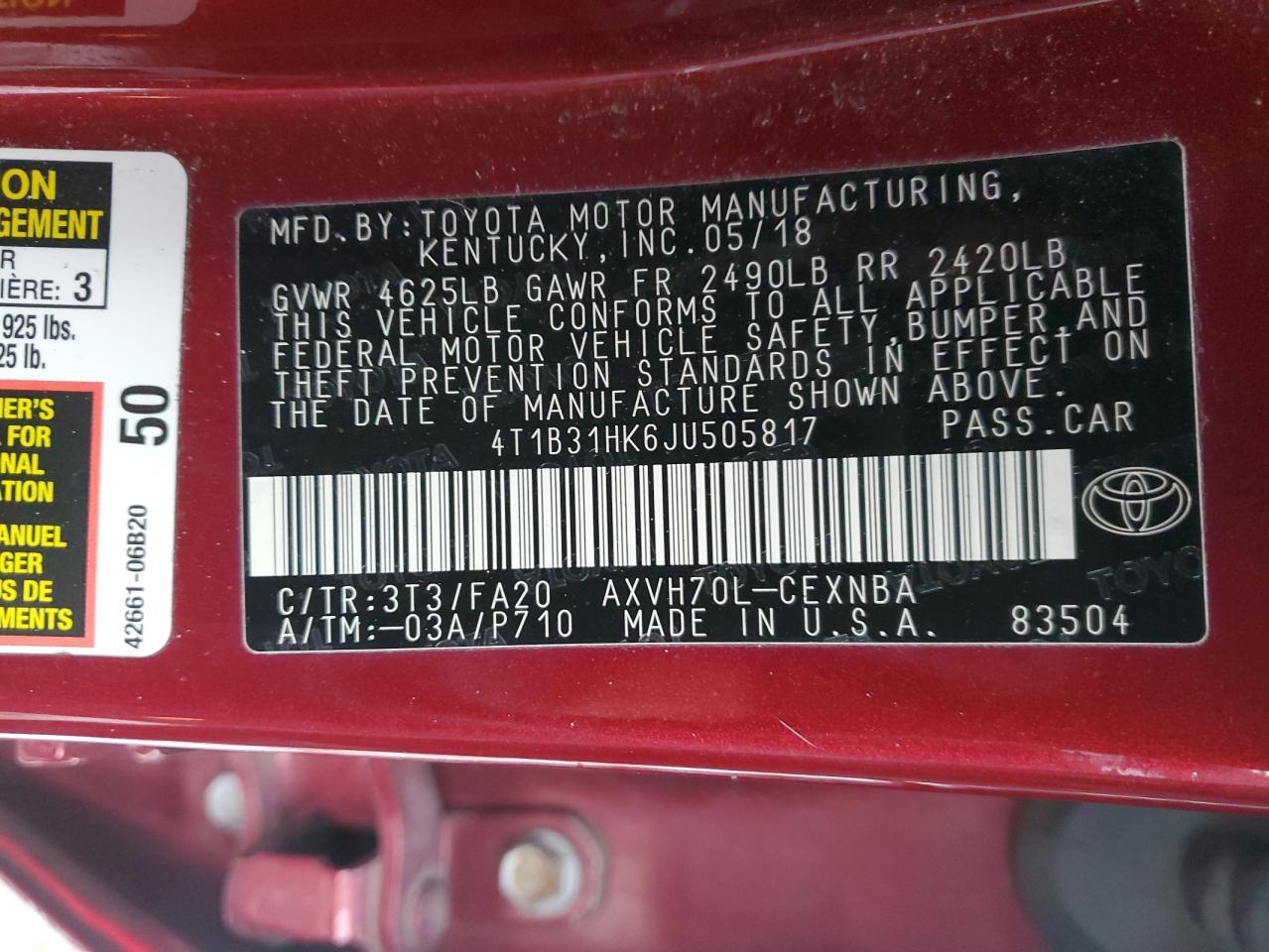 2018 Toyota Camry - Image 12