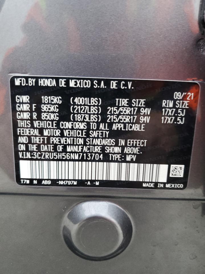 VIN 3CZRU5H56NM713704 2022 HONDA HR-V no.14