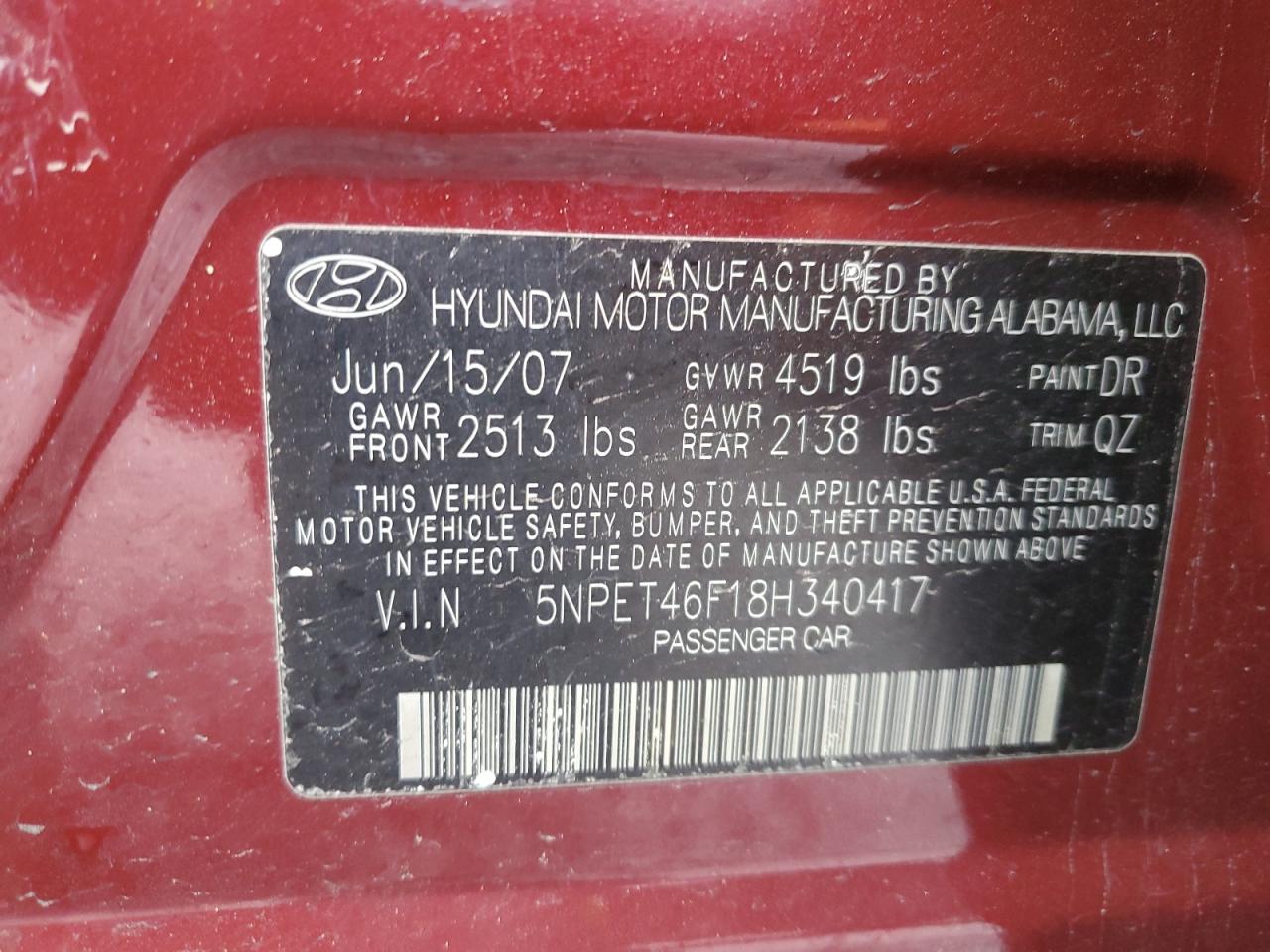 2008 Hyundai Sonata - Image 12
