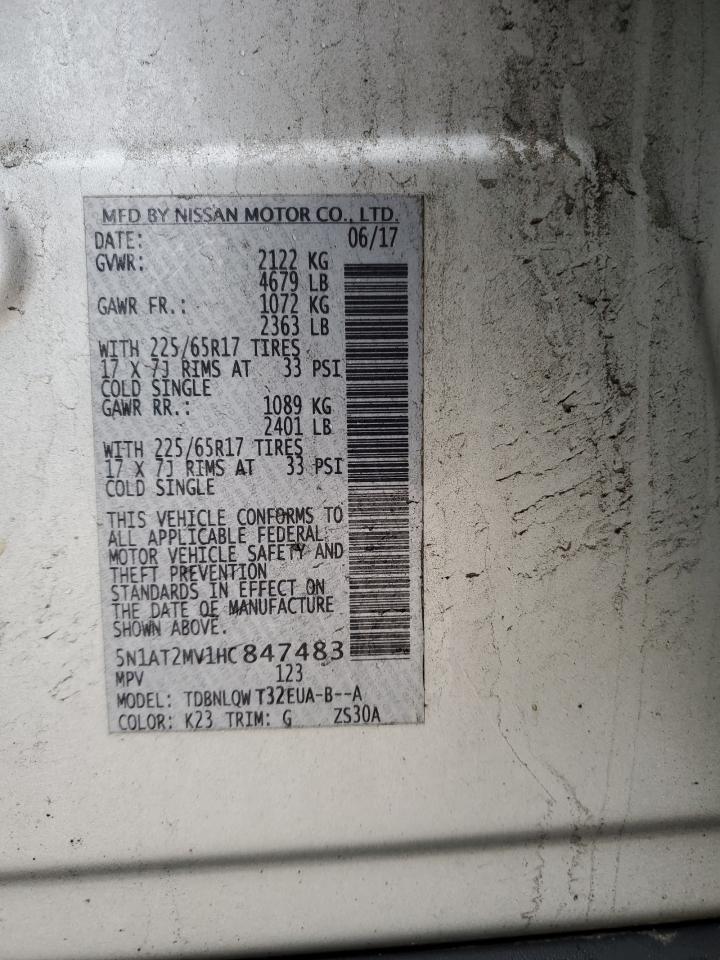 5N1AT2MV1HC847483 NISSAN ROGUE 2017
