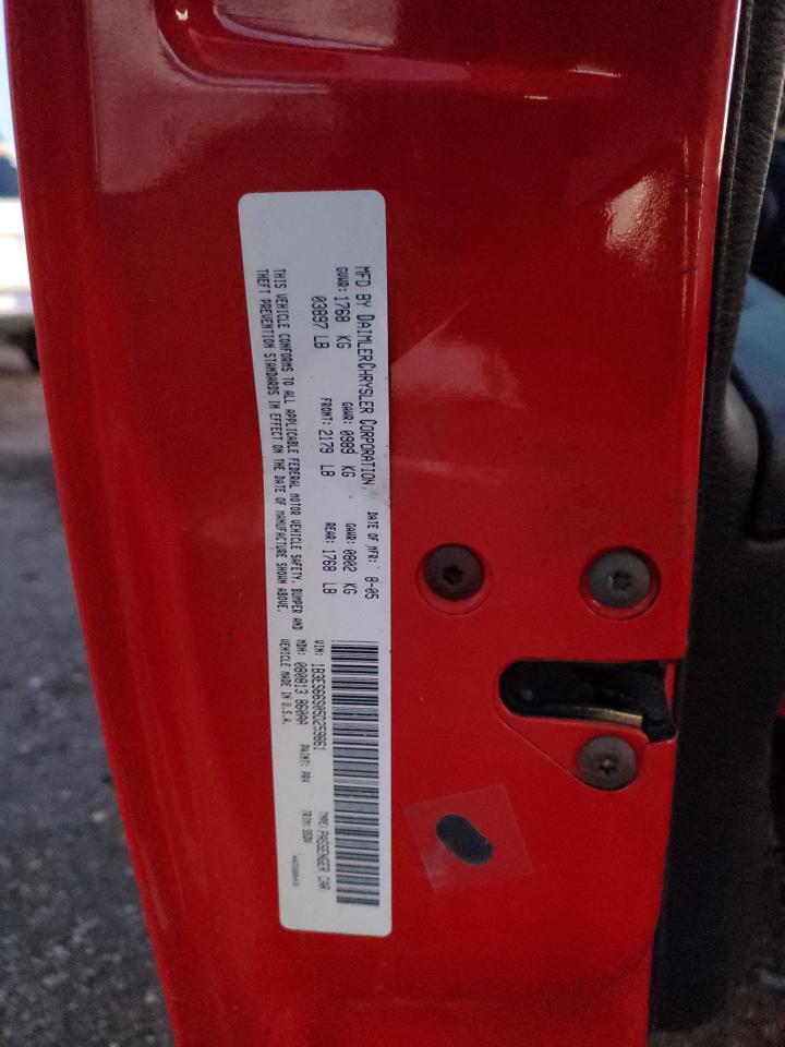 2005 Dodge Neon Srt-4 VIN: 1B3ES66S05D259861 Lot: 43053435