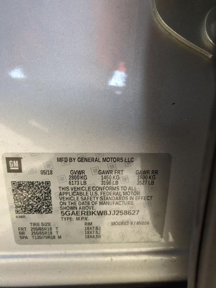 2018 Buick Enclave Essence VIN: 5GAERBKW8JJ258627 Lot: 42537755