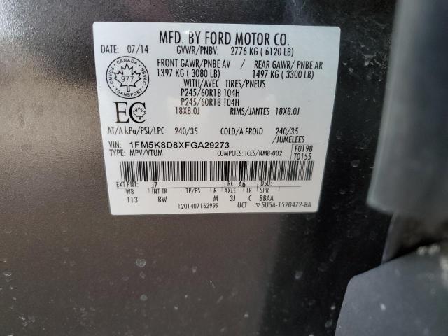 2015 FORD EXPLORER XLT