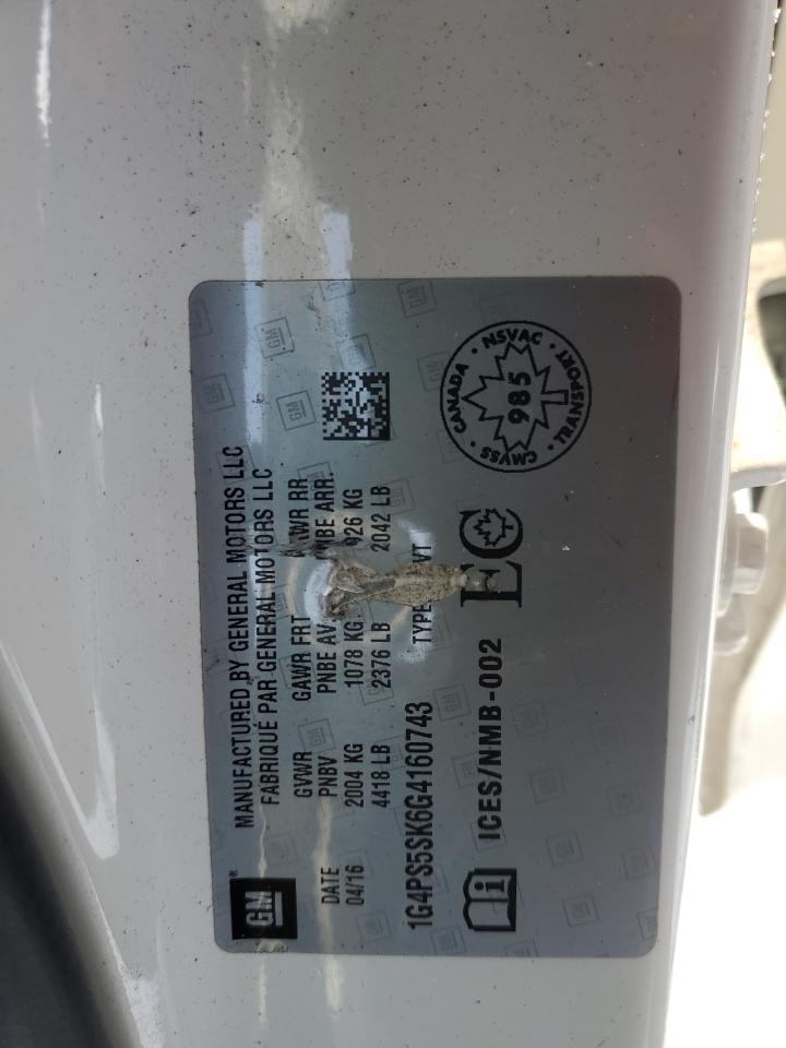 1g4ps5sk6g4160743 1G4PS5SK6G4160743 2016 Buick Verano