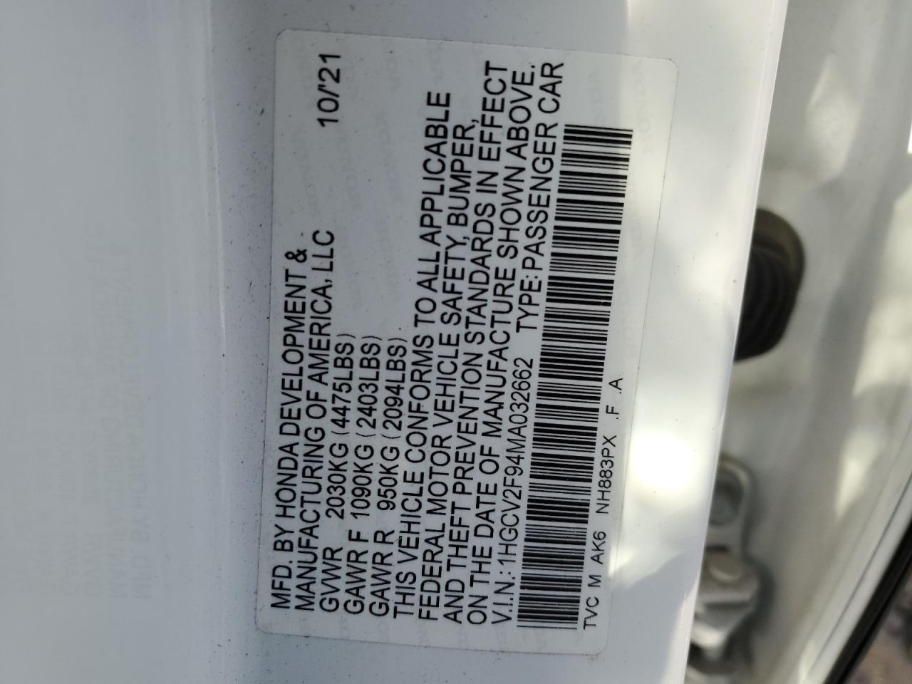 2021 Honda Accord - Image 12