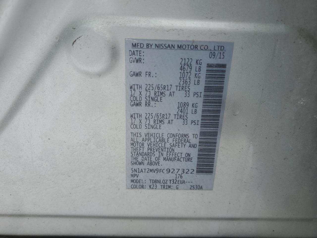 2015 Nissan Rogue - Image 15