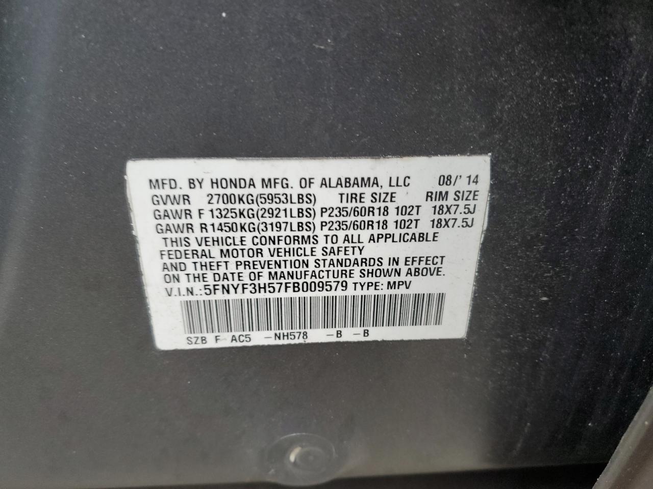 2015 Honda Pilot - Image 13