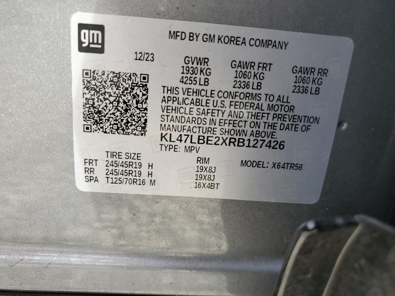 2024 Buick Envista Sport Touring VIN: KL47LBE2XRB127426 Lot: 41663455