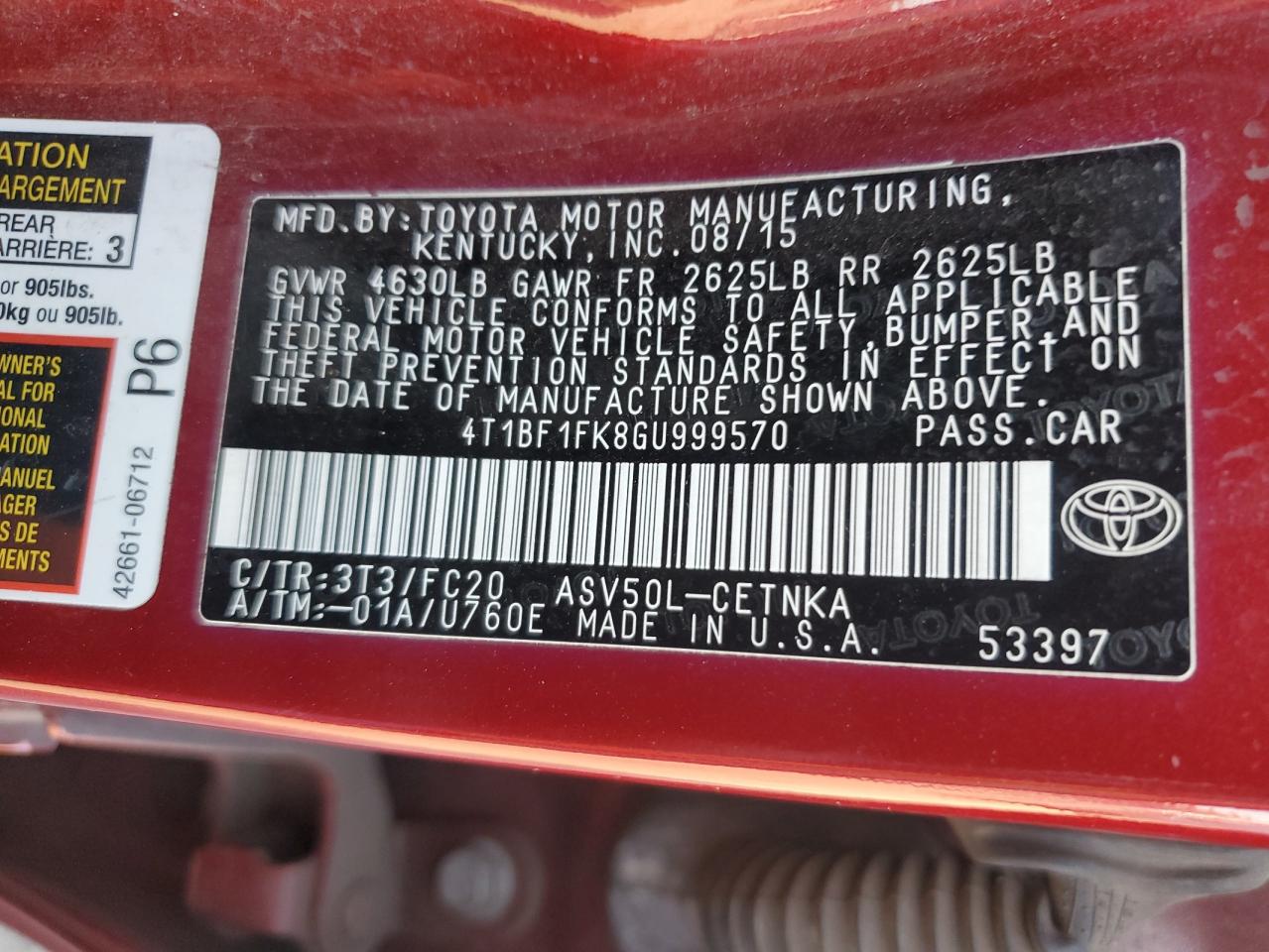 2016 Toyota Camry - Image 13