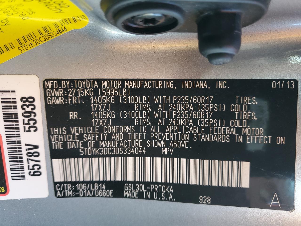 2013 Toyota Sienna - Image 13