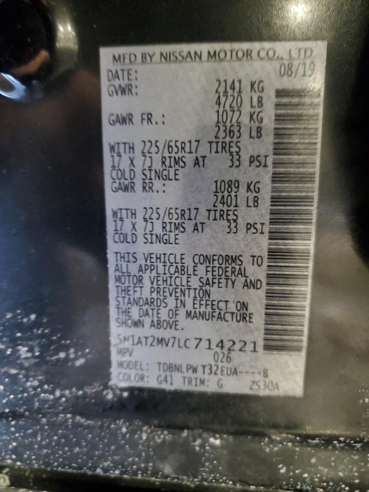 5N1AT2MV7LC714221 NISSAN ROGUE 2020