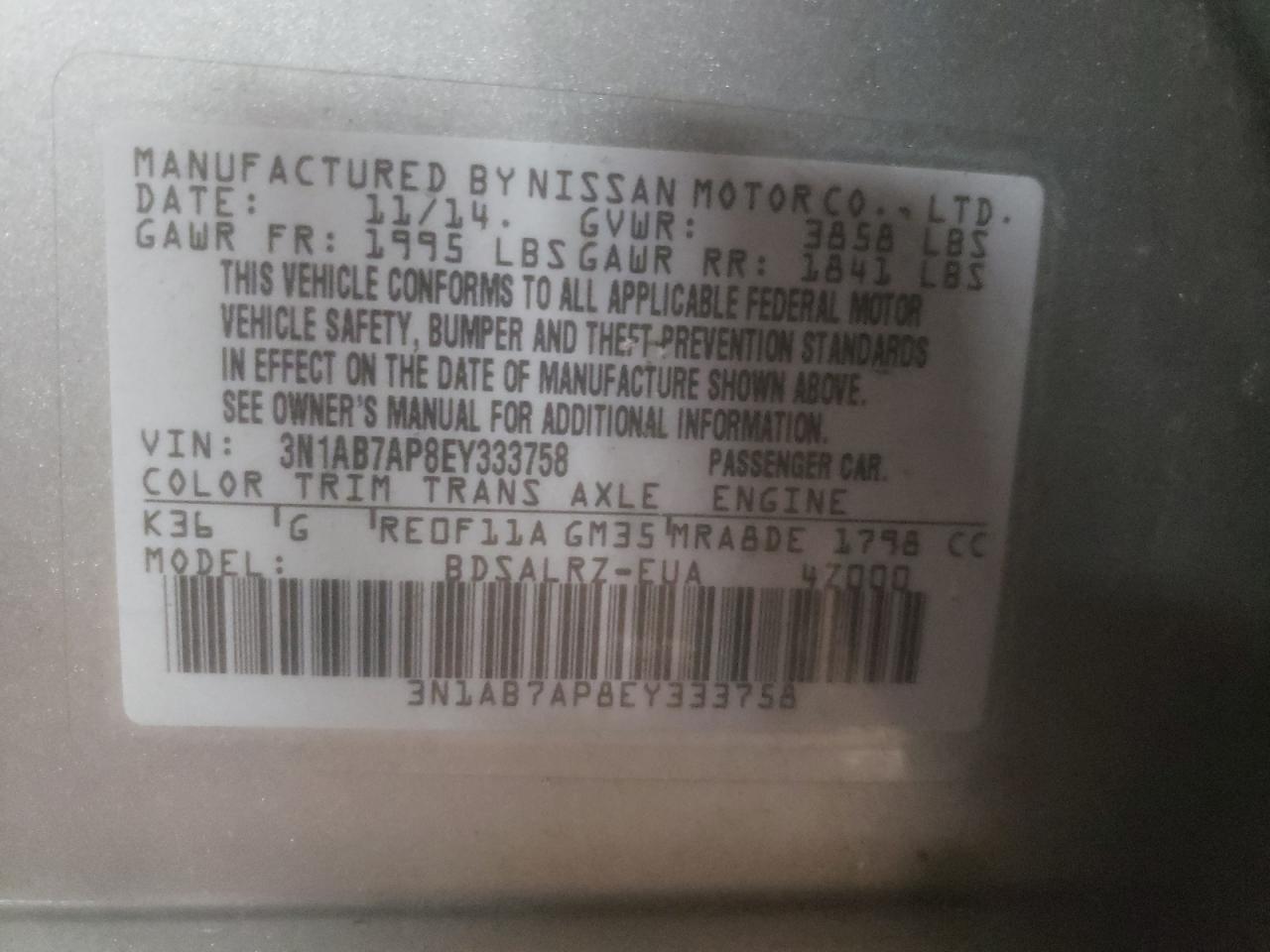 2014 Nissan Sentra - Image 12