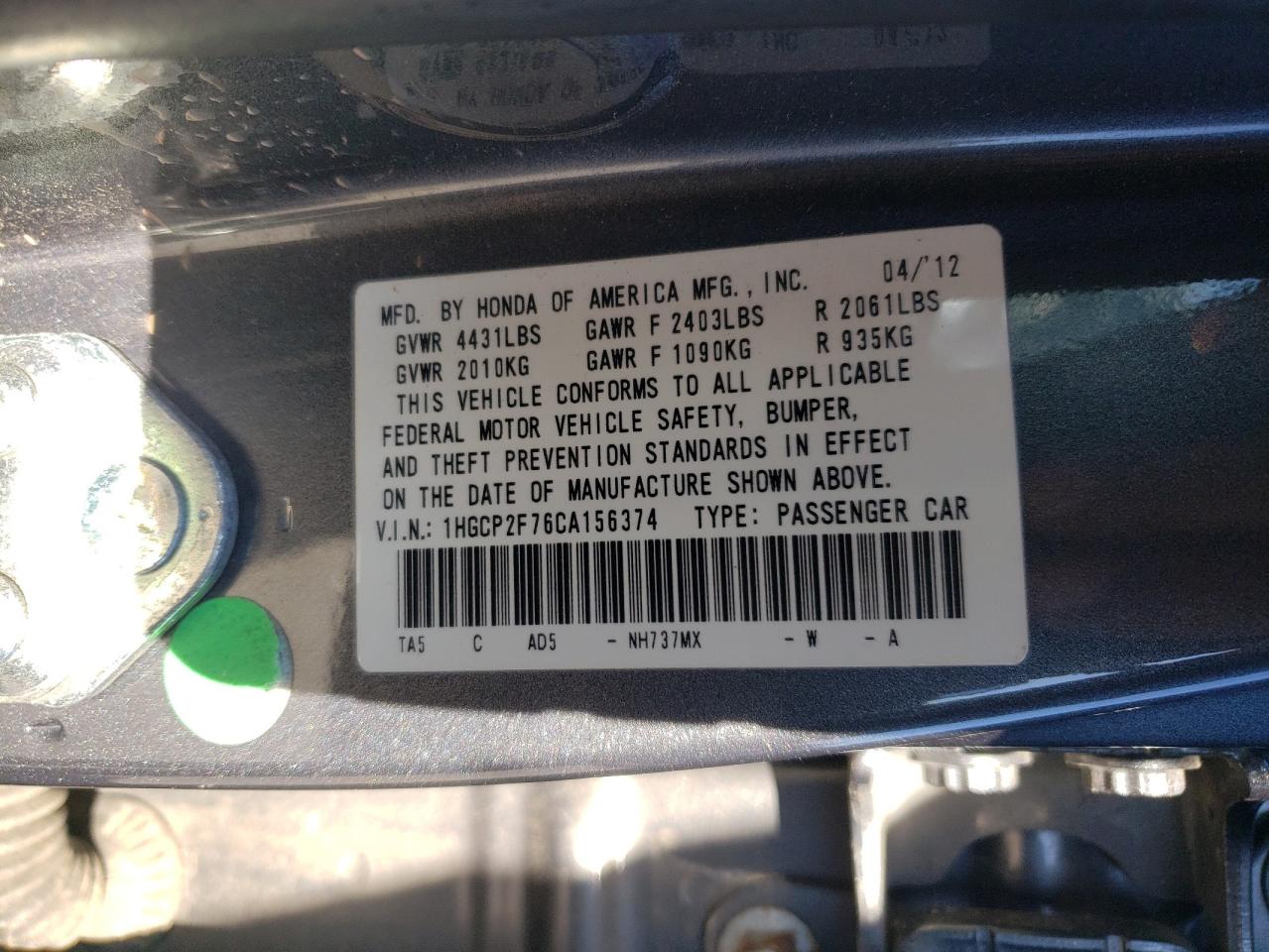 2012 Honda Accord - Image 13