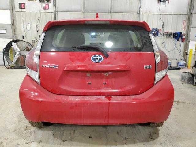  TOYOTA PRIUS 2015 Czerwony