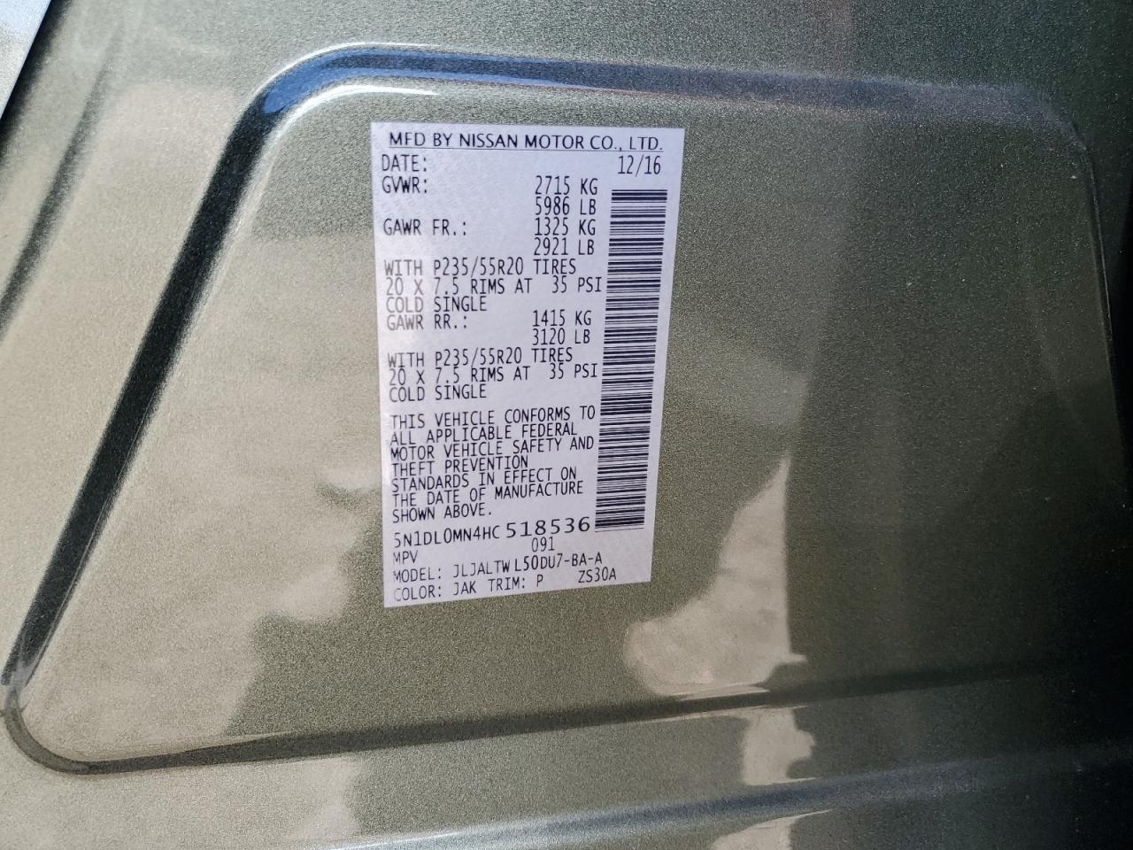 2017 Infiniti QX60 - Image 13