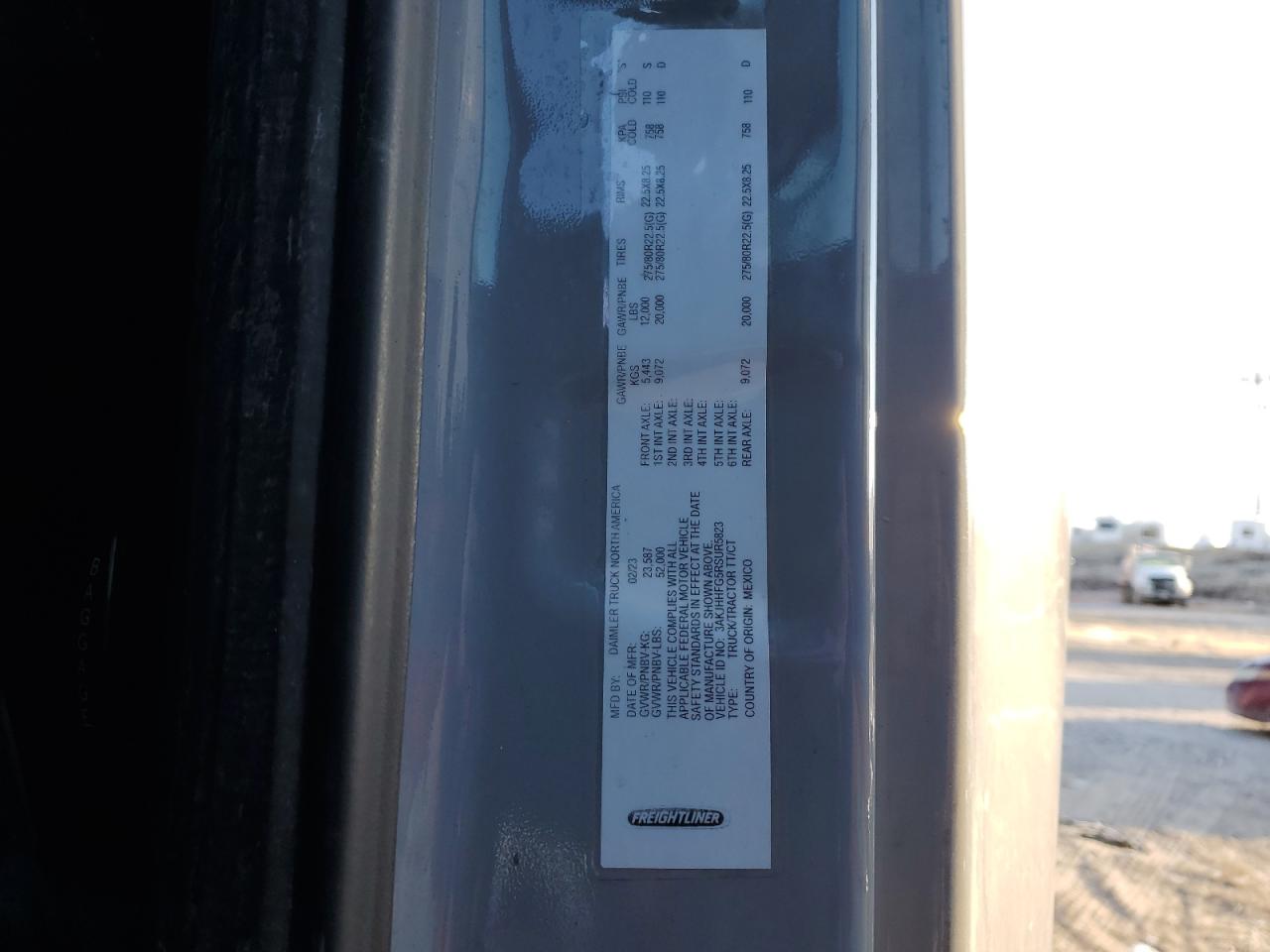 2024 Freightliner Cascadia 126 VIN: 3AKJHHFG5RSUR5823 Lot: 85891204