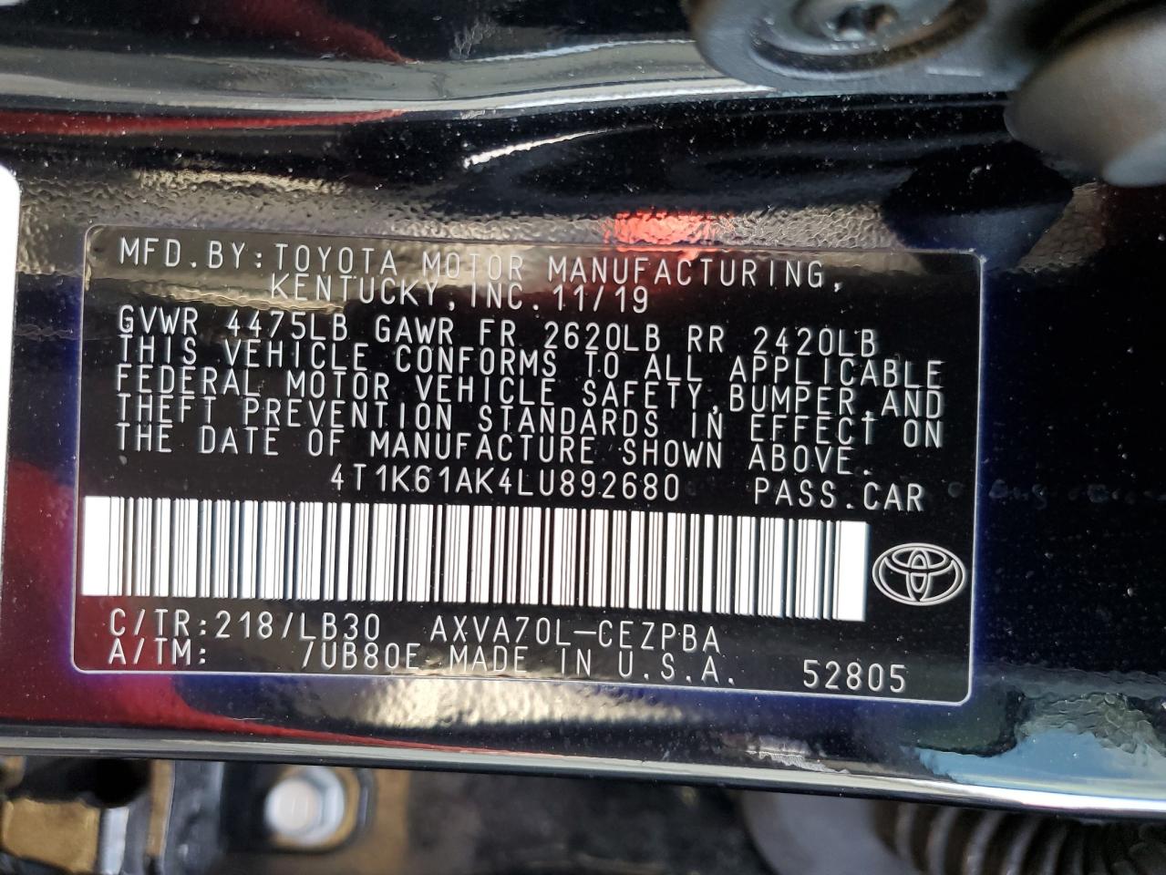 2020 Toyota Camry - Image 14