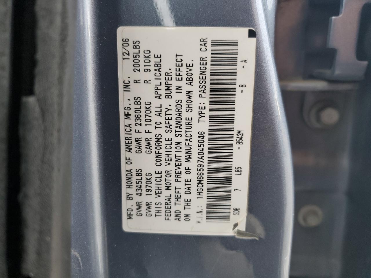2007 Honda Accord - Image 14