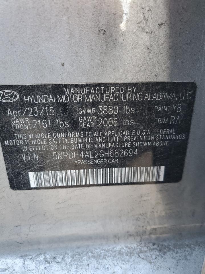 5NPDH4AE2GH682694 2016 HYUNDAI ELANTRA - Image 13