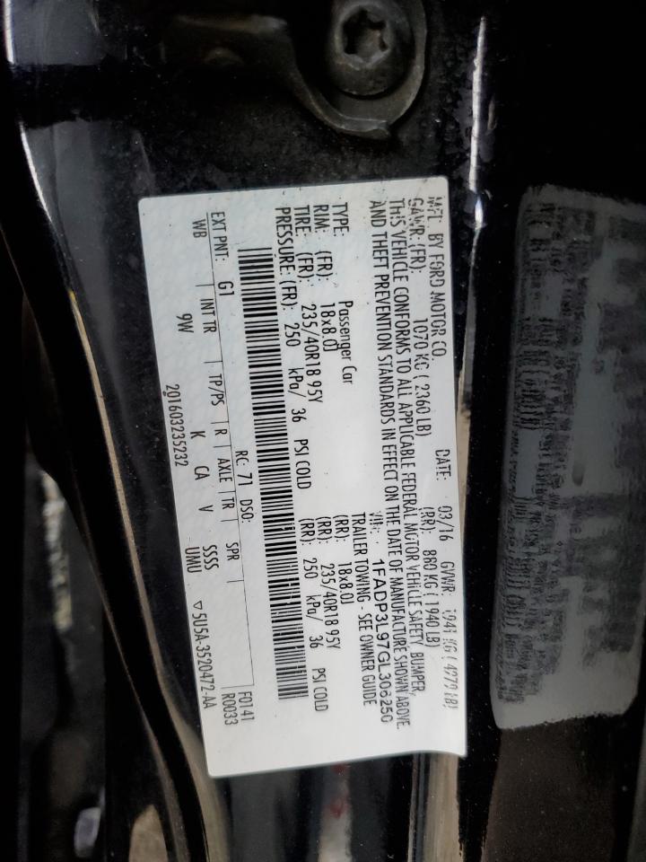 1FADP3L97GL306250 FORD FOCUS 2016
