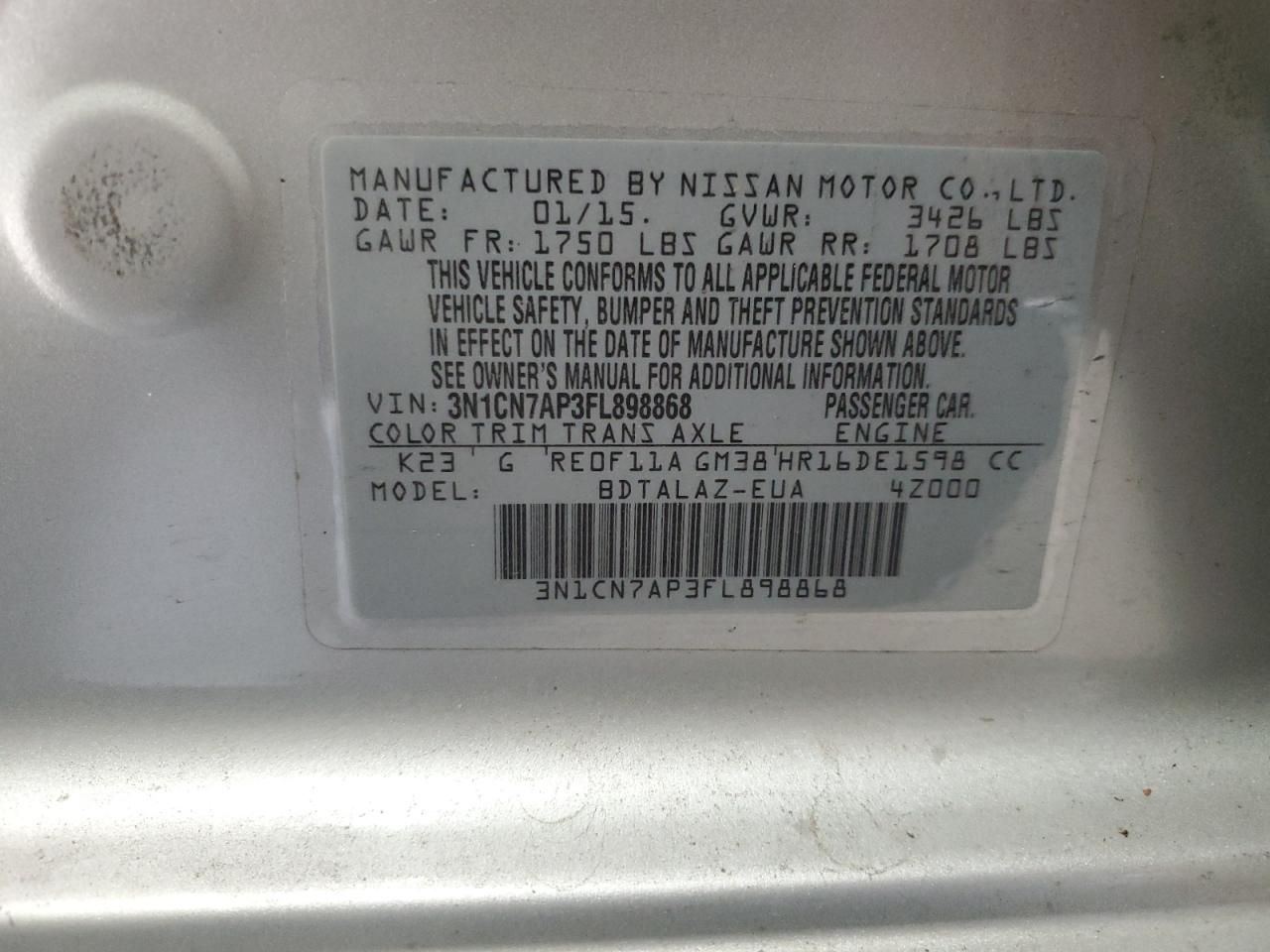 2015 Nissan Versa - Image 12